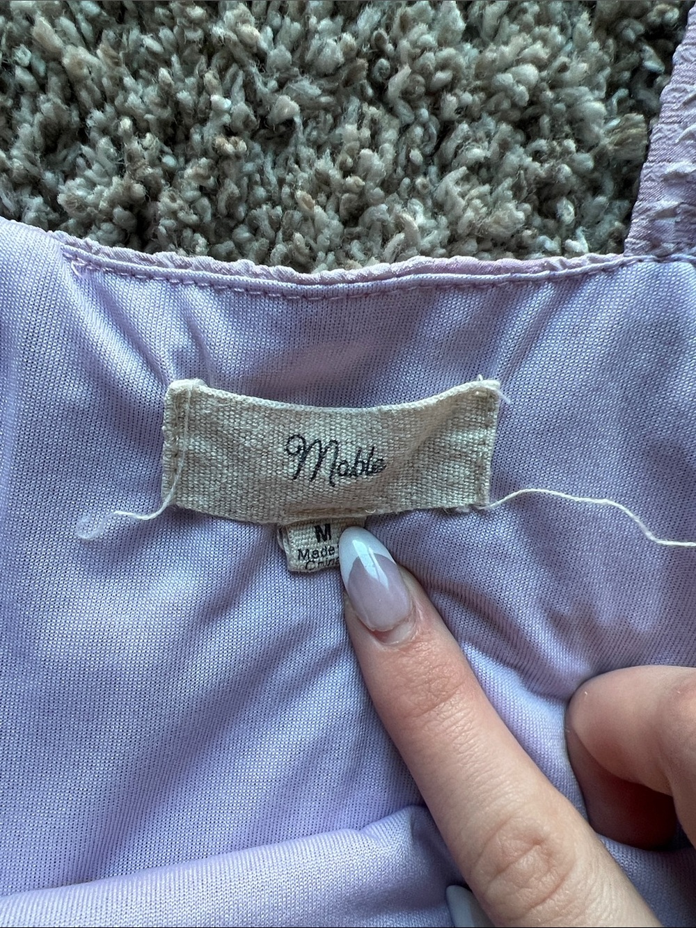 mable Lavender Square Neck Mini babydoll Dress - Picture 2 of 3